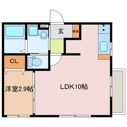 富田駅 徒歩12分 3階の物件間取画像